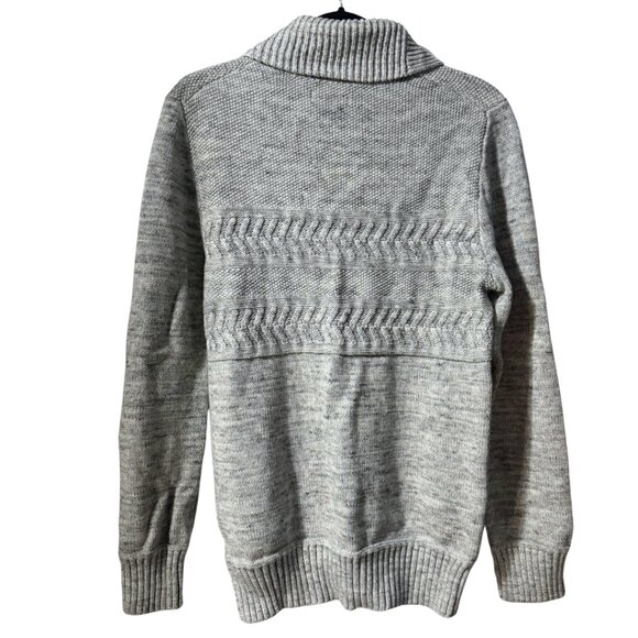 RW&CO. Grey Textured Shawl-Collar Sweater – Size M - Picture 5 of 5